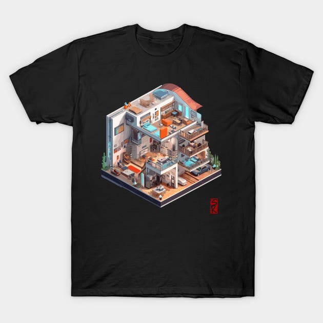 Isometric house T-Shirt by siriusreno